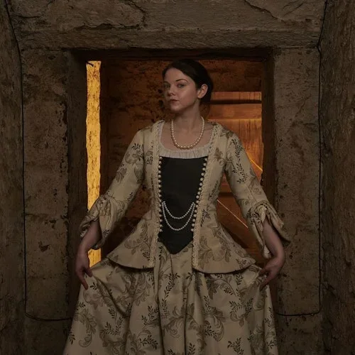 Costumed storyteller in a historic room at The Real Mary King’s Close